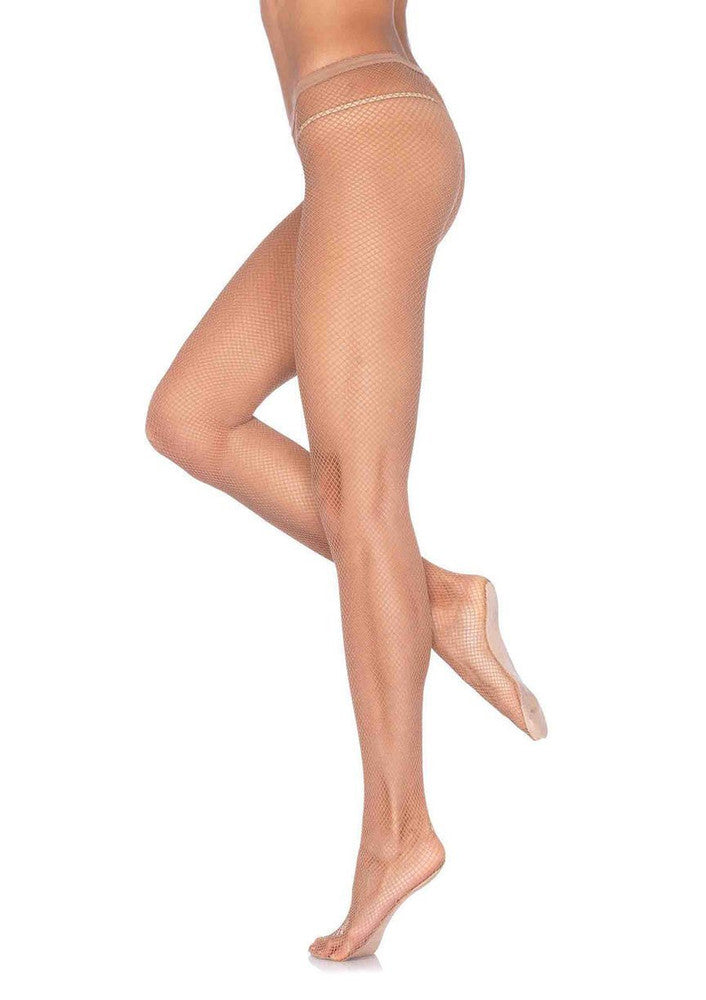 PD801 - Professional Fishnet Tights Pantyhose Leg Avenue Light Toast A/B