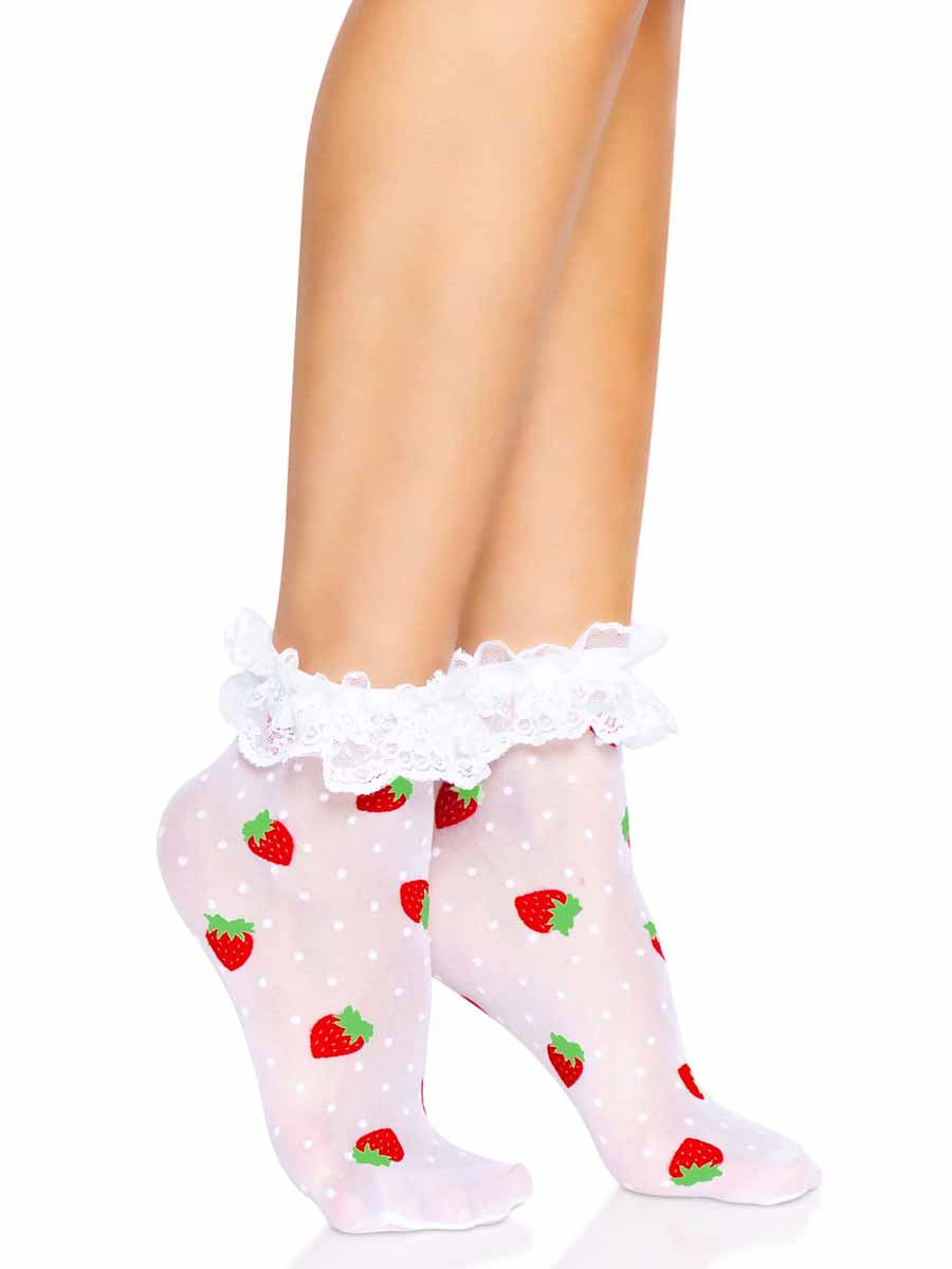 LA3015 - Strawberry Polka Dot Anklets