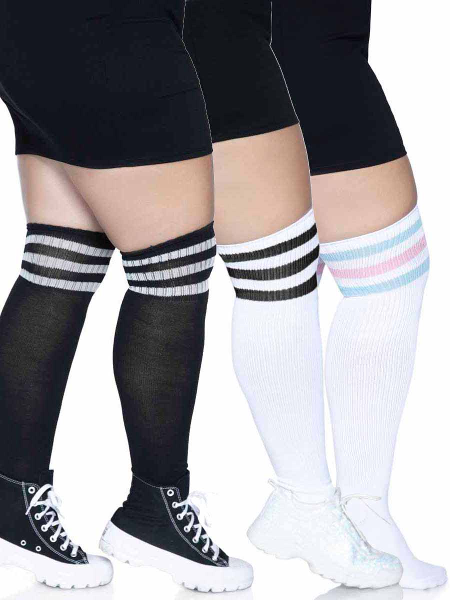LA5627X - Over The Knee Athletic Socks Plus Size
