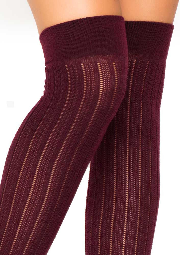 LA6926 - Rib Knit Over the Knee Socks
