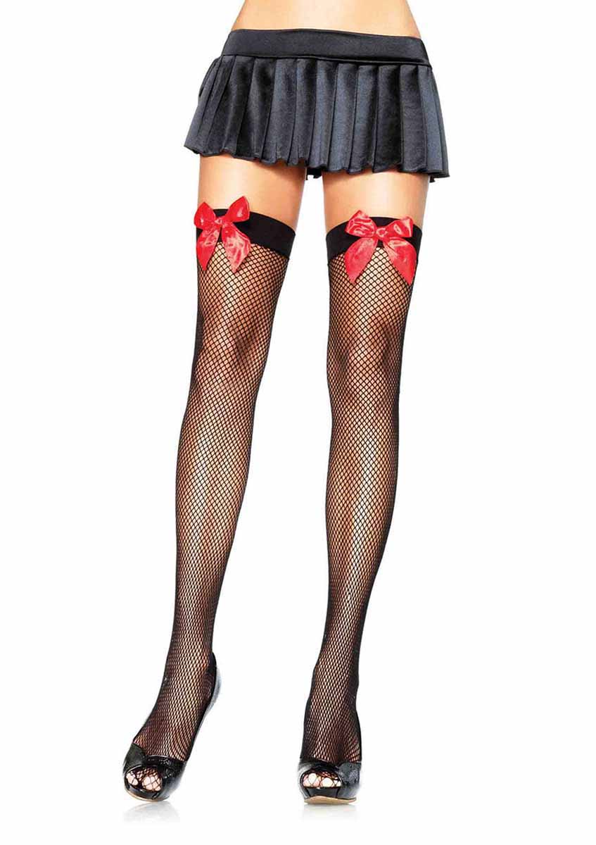 LA9018 - Fishnet Stocking with Bows