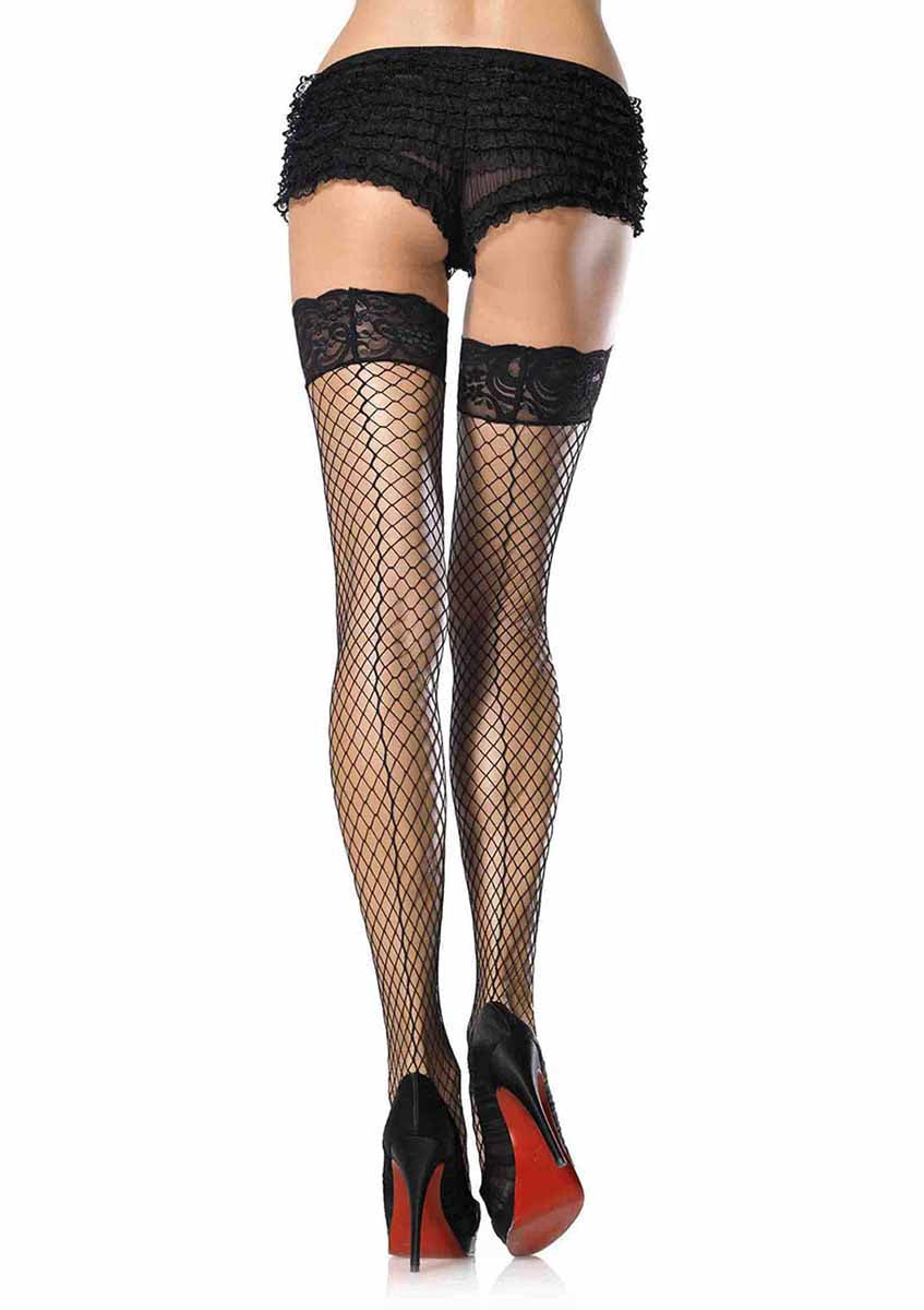 LA9061 - Stay up Lycra Industrial Net Backseam Stocking Stockings Leg Avenue