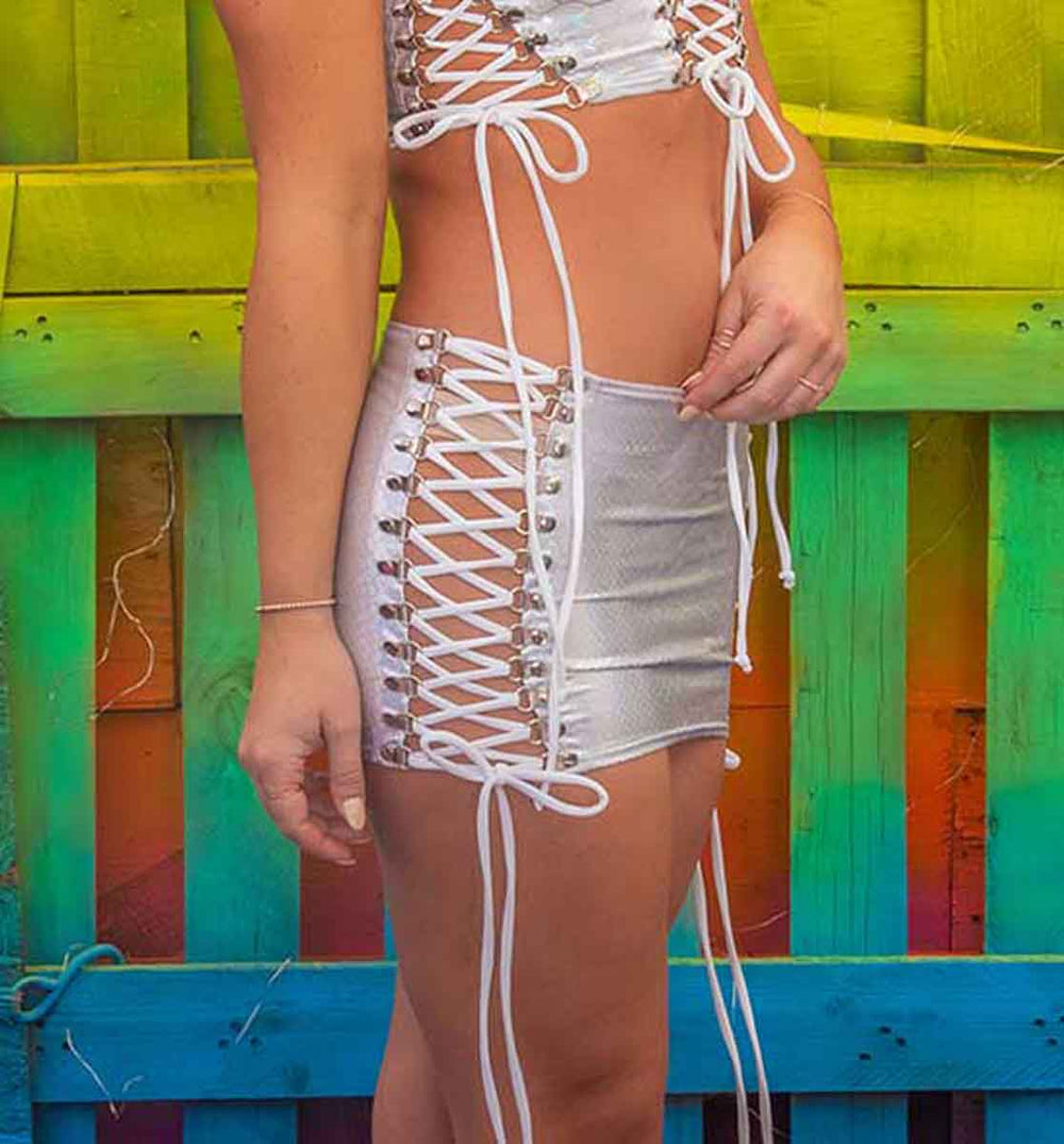 JV-FE228 - Lace-up Skirt
