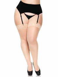 LA1101Q - Plus Size Sheer Stocking With Back Seam Stockings Leg Avenue Nude Plus Size 