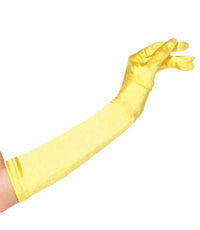 LA16B - Satin Gloves  Leg Avenue Yellow One Size 