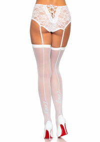 LA1942 - Sheer Backseam Stockings Stockings Leg Avenue White One Size 