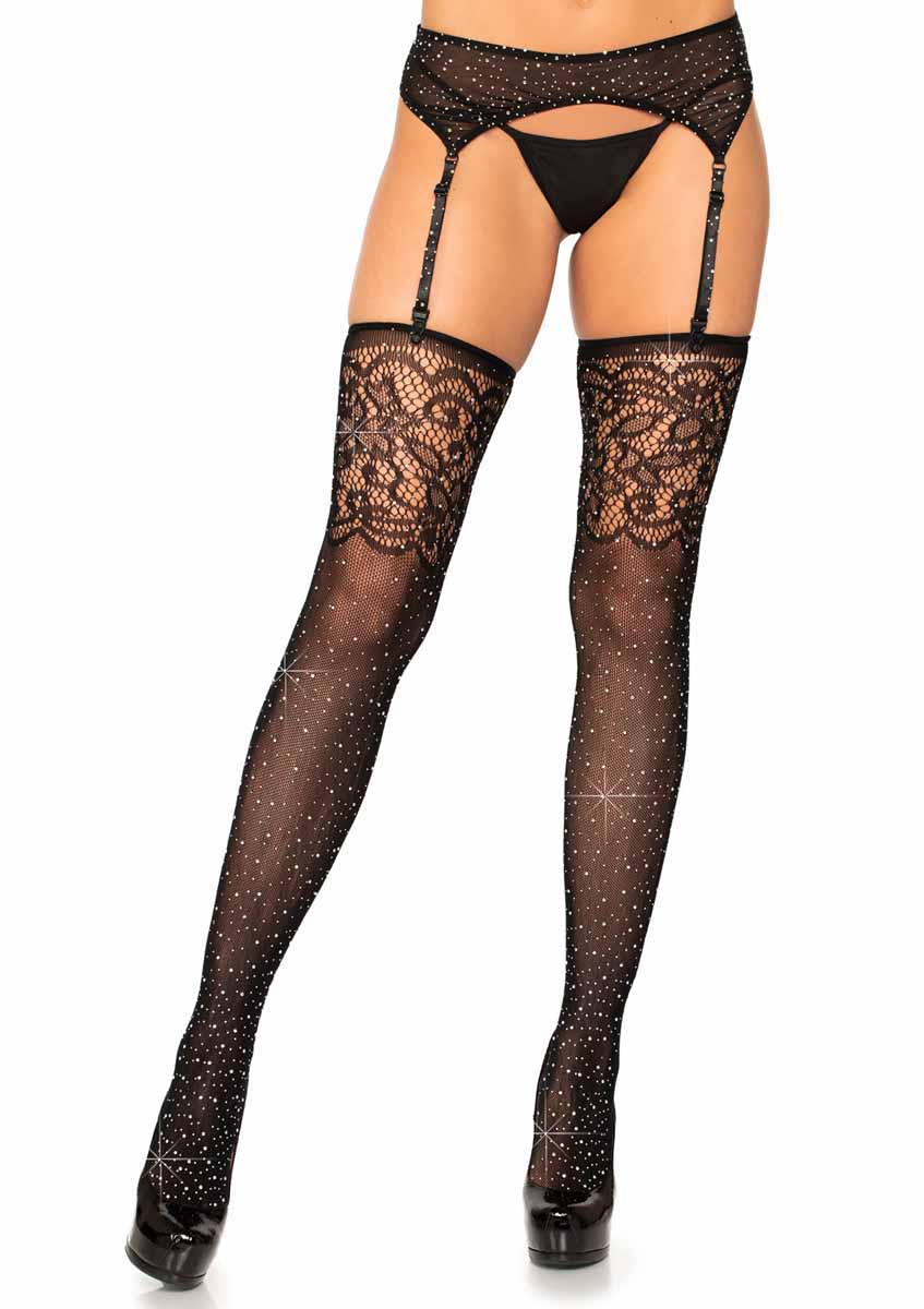 LA1945 - Rhinestone fishnet stockings Stockings Leg Avenue   