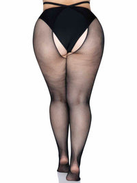 LA1951X - Plus Size Micro Net Crotchless Pantyhose Pantyhose Leg Avenue   