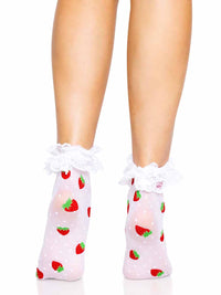 LA3015 - Strawberry Polka Dot Anklets Anklets Leg Avenue   