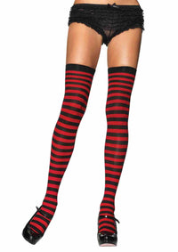 LA6005 - Stripe Stockings Stockings Leg Avenue Black/Red One Size 