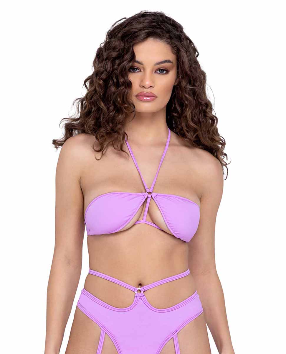 R-6322 - Lavender Tie-Top Bikini Top