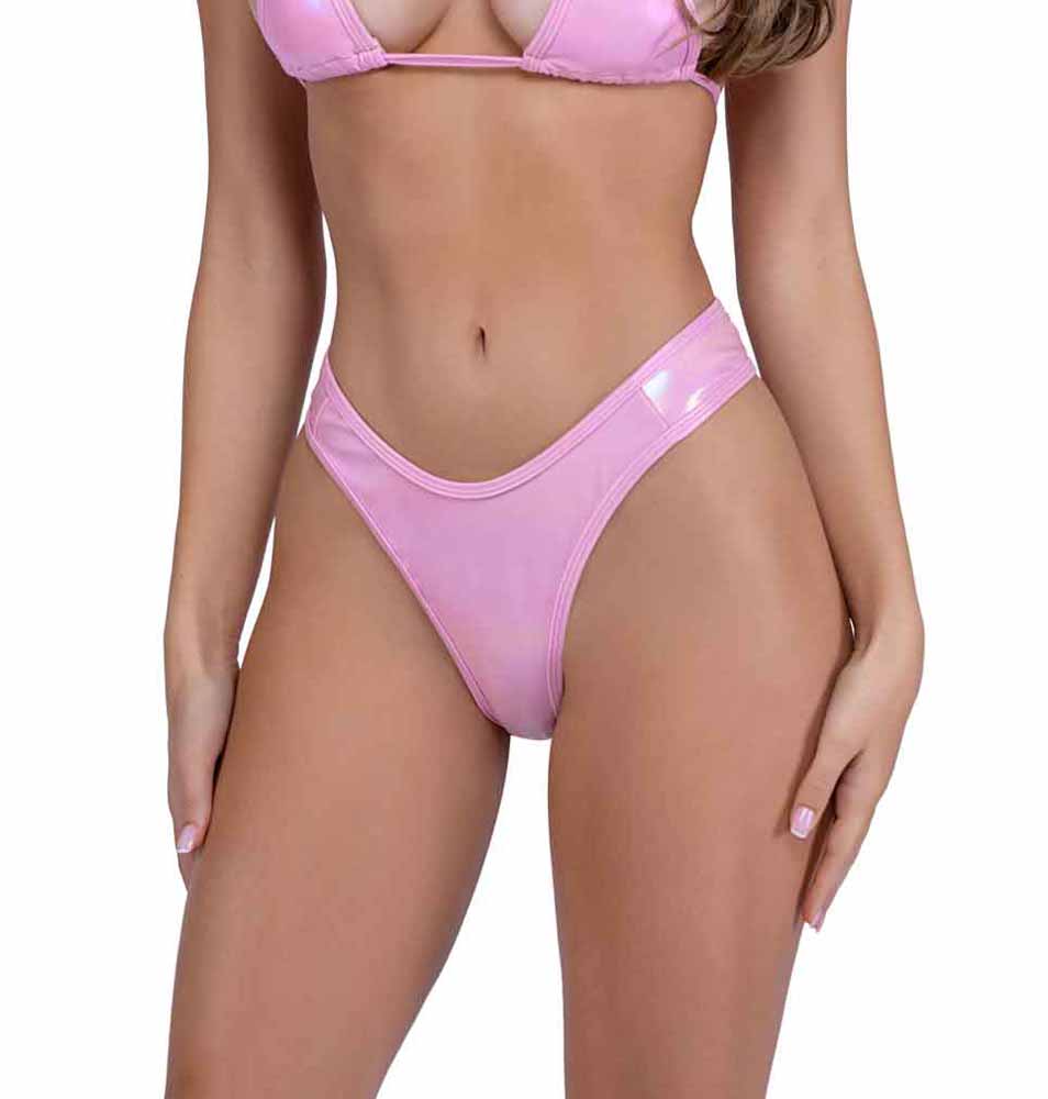 R-6453 Baby Pink Thong Back Shorts Thongs Roma   