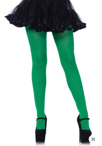 LA7666Q - Plus Size Nylon Lycra Tights Pantyhose Leg Avenue Kelly Green Plus Size 