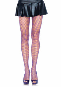 LA9003X - Plus Size Spandex Industrial Net Tights Pantyhose Leg Avenue Purple 1X/2X 