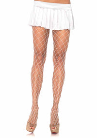 LA9005 - Spandex Diamond Pantyhose Pantyhose Leg Avenue White One Size 