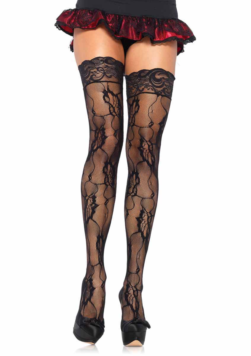 LA9215 - Rose Lace Thigh High Stockings Leg Avenue   