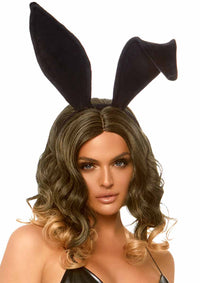 LAA2868 - Velvet Bunny Ears Costume Acessories Leg Avenue Black One Size 