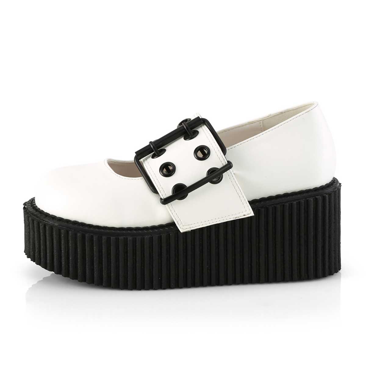 Creeper-230 3" White Platform Maryjane Creeper Creepers Demonia   