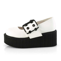 Creeper-230 3" White Platform Maryjane Creeper Creepers Demonia   