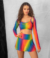 JV-FE212 - Rainbow Mesh Tank Top Tops JValentine   