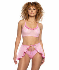 JV-JR118 Baby Pink Metallic Micro Short Shorts JValentine   