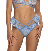 JV-JR129 Baby Blue Sequin Lace Ruffle Wrap Bottom Bottoms JValentine   