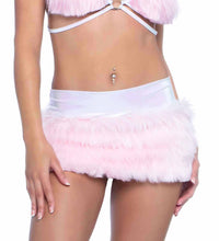 JV-JR149 Baby Pink Faux Fur Skirt Bottoms JValentine   